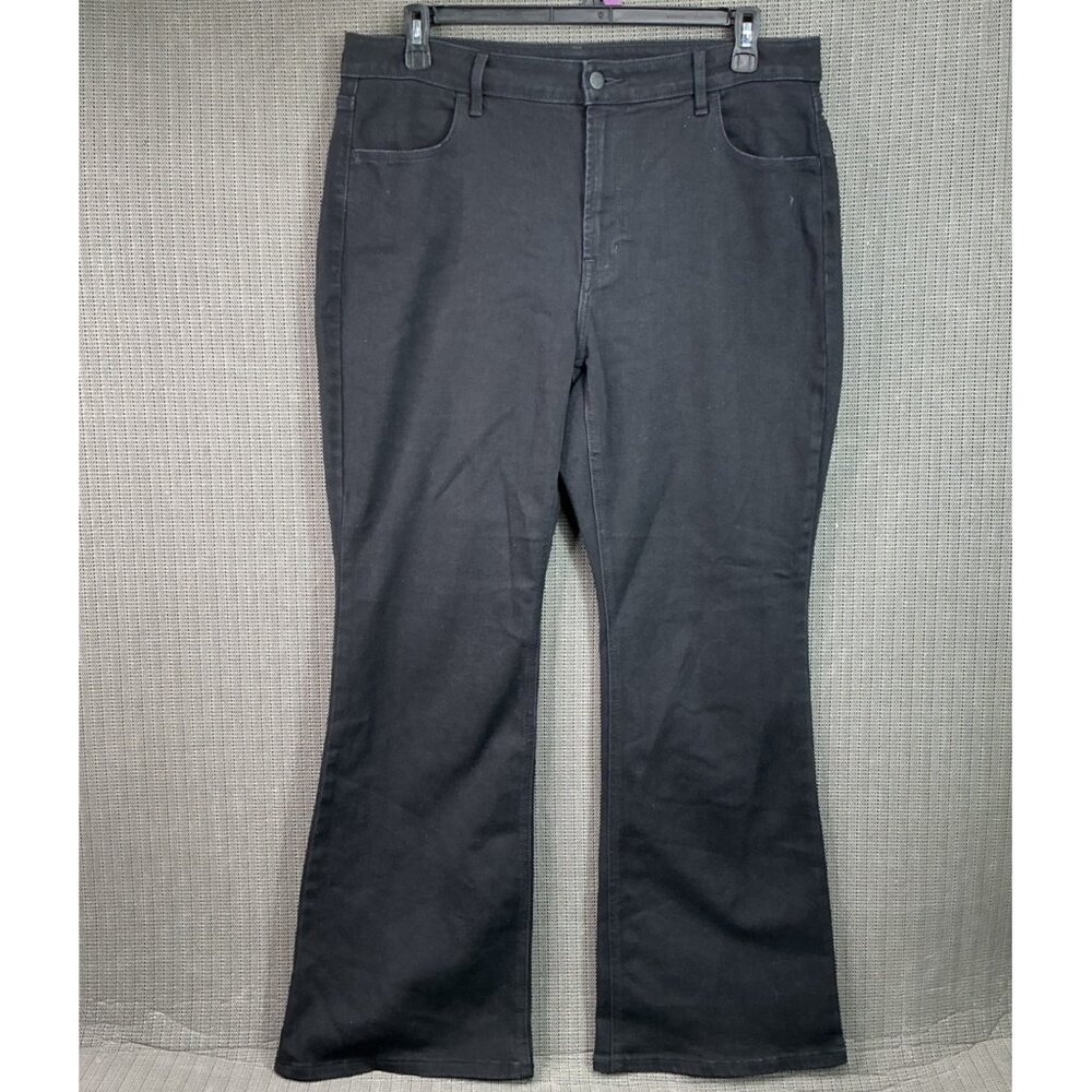 Old Navy Womens Size 16 Black High-Rise Flare Denim Jeans